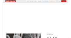 Desktop Screenshot of musicforrelief.org